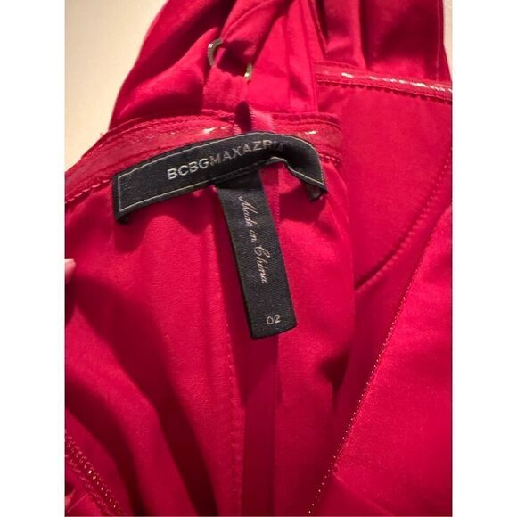 BCBGMAXAZRIA Barbara One Shoulder Gown in Red Sz 2 - Picture 7 of 12